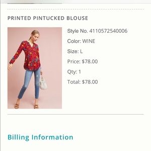 Maeve long sleeve blouse